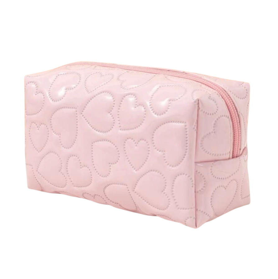 Corazones Rosa Makeup Bag