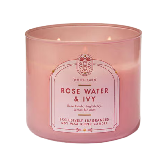 Rose Water & Ivy 3-Wick Candle