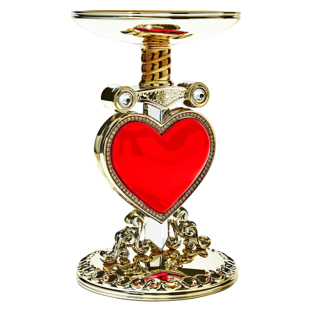 Evil Queen Pierced Heart Pedestal 3-Wick Candle Holder