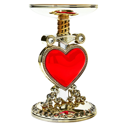 Evil Queen Pierced Heart Pedestal 3-Wick Candle Holder