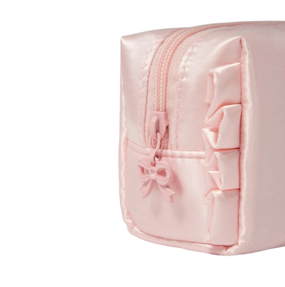 Listón Rosa Mini Makeup Bag
