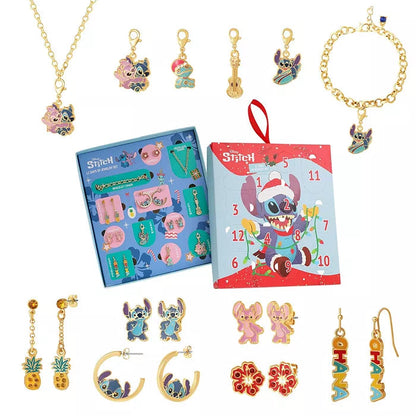Stitch Jewelry Calendar Advent Gift Set: Earrings, Necklace, Bracelet & Charms Mix & Match Christmas | PREVENTA