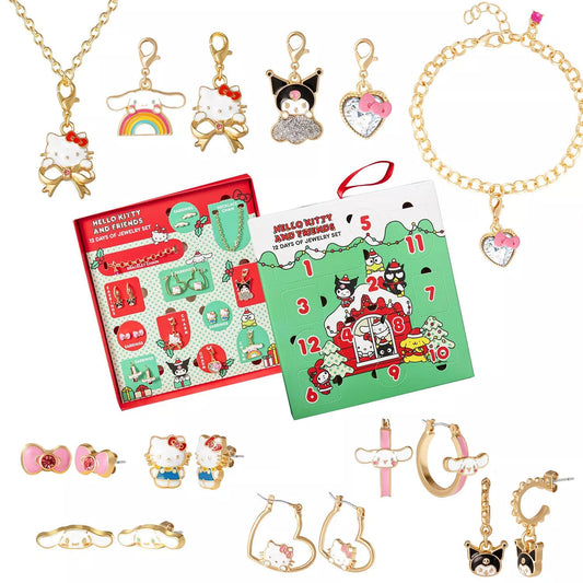 Sanrio Fashion Calendar Advent Gift Set: Necklace, Bracelet & Charms Mix & Match Christmas | PREVENTA