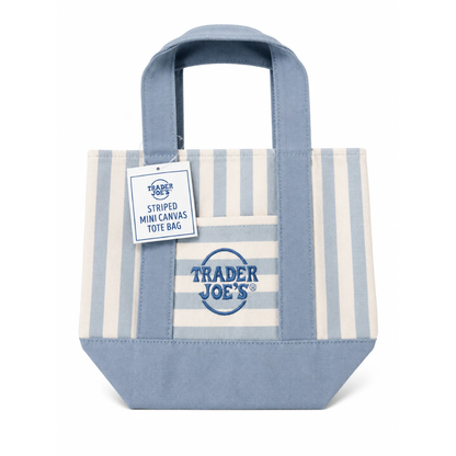 Striped Mini Canvas Tote Bag