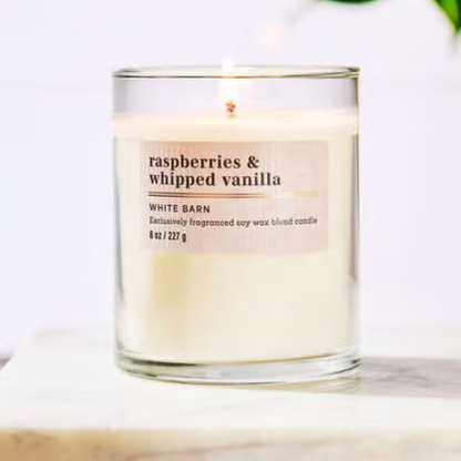 Raspberries & Whipped Vanilla Single Wick Candle