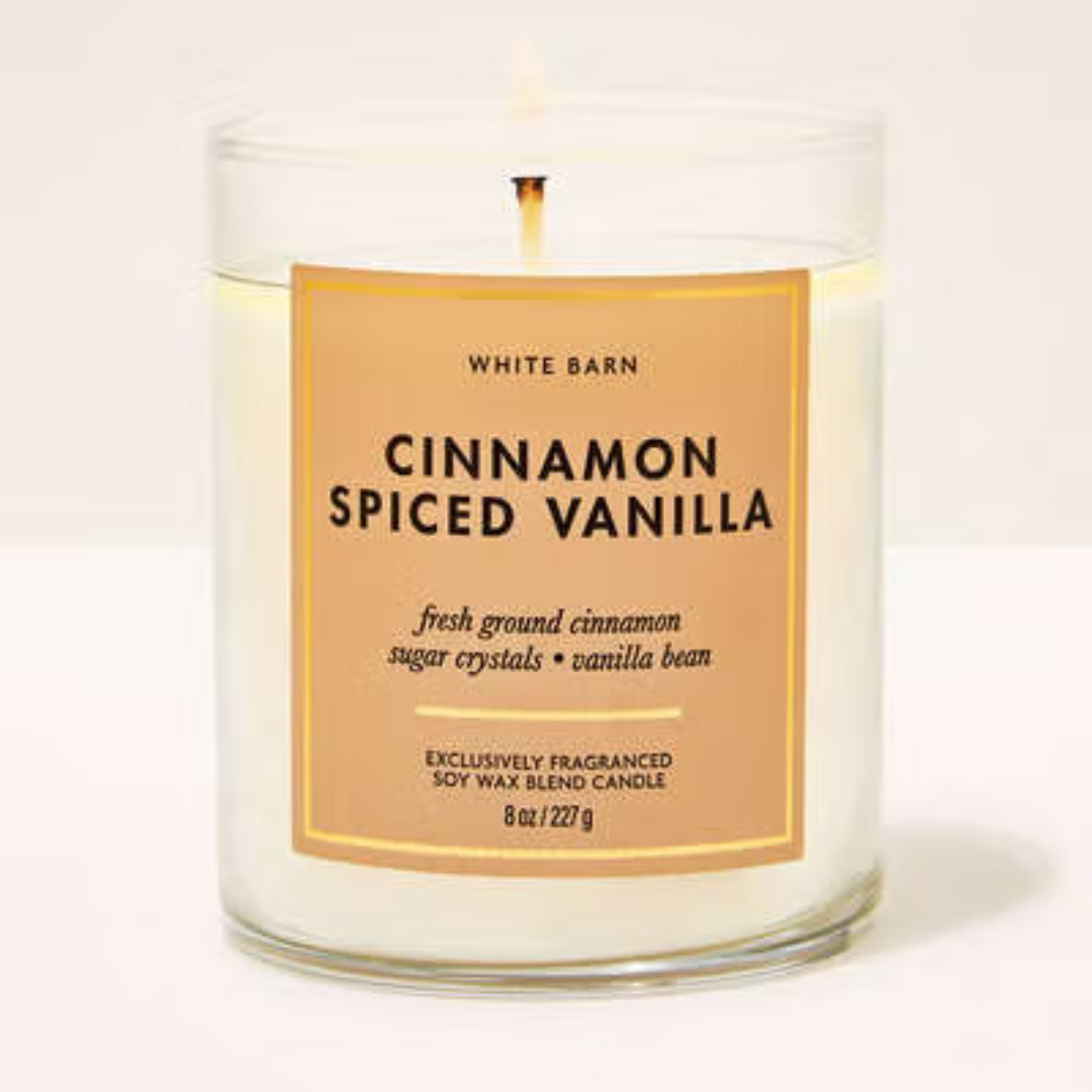 Cinnamon Spiced Vanilla Single Wick Candle