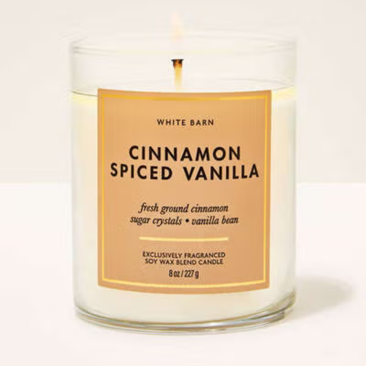 Cinnamon Spiced Vanilla Single Wick Candle