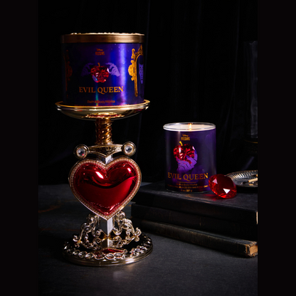 Evil Queen Pierced Heart Pedestal 3-Wick Candle Holder