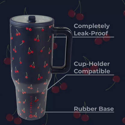 Midnight Cherries Traveler Tumbler