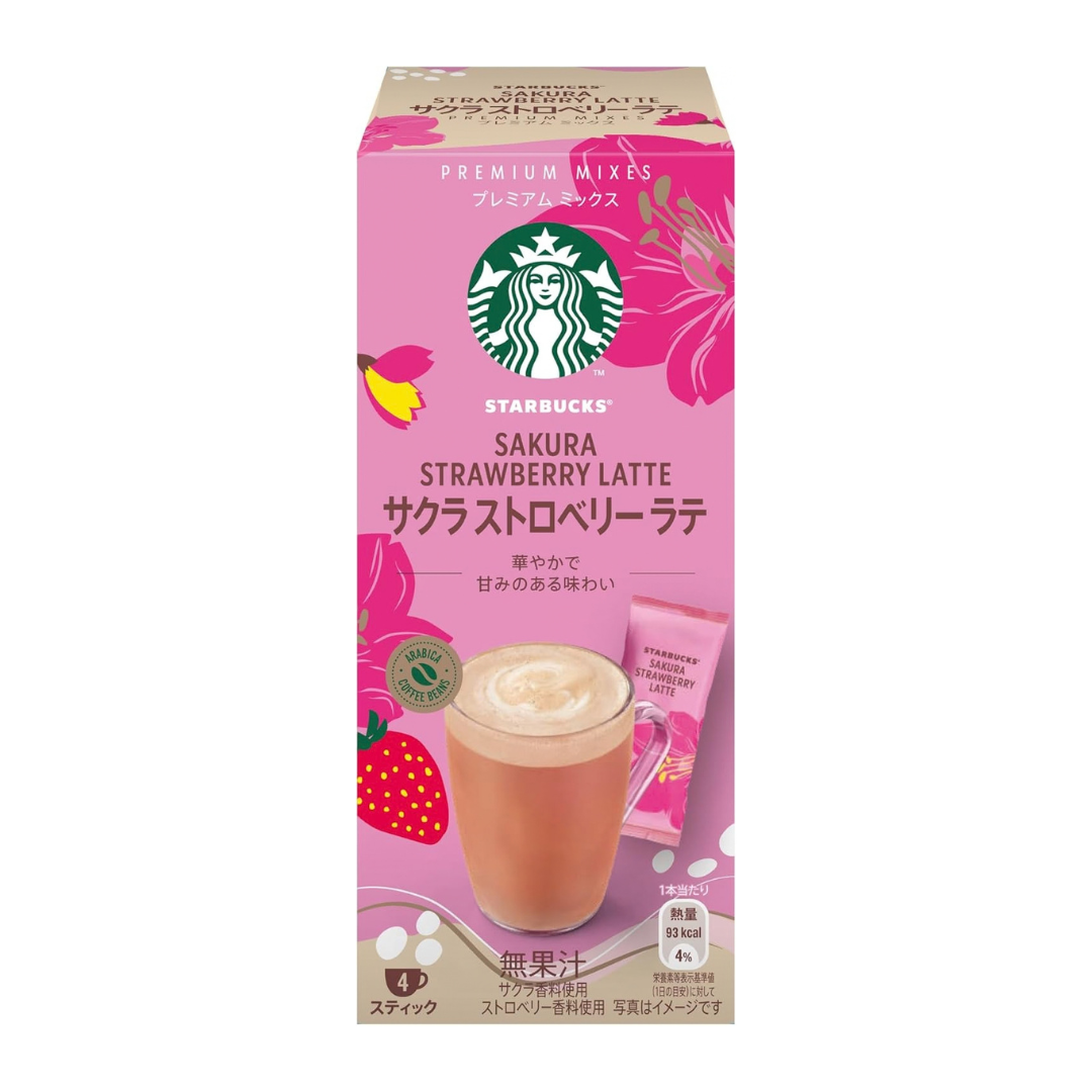 Starbucks Premium Mix Sakura Strawberry Latte 4P