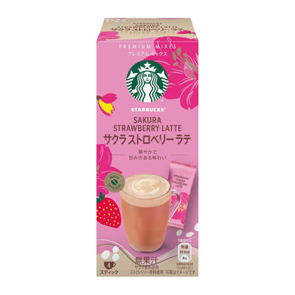 Starbucks Premium Mix Sakura Strawberry Latte 4P
