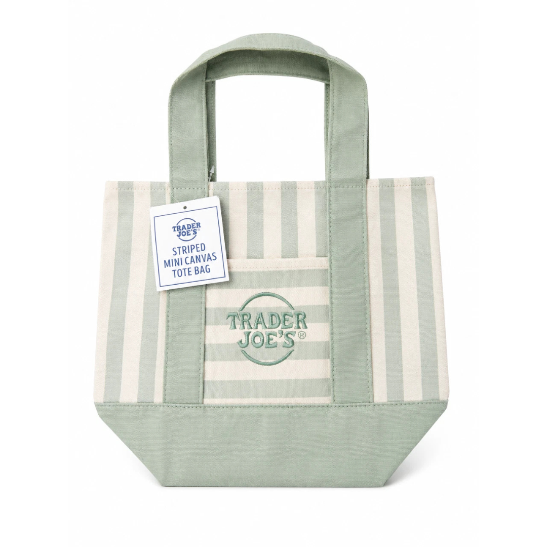 Striped Mini Canvas Tote Bag