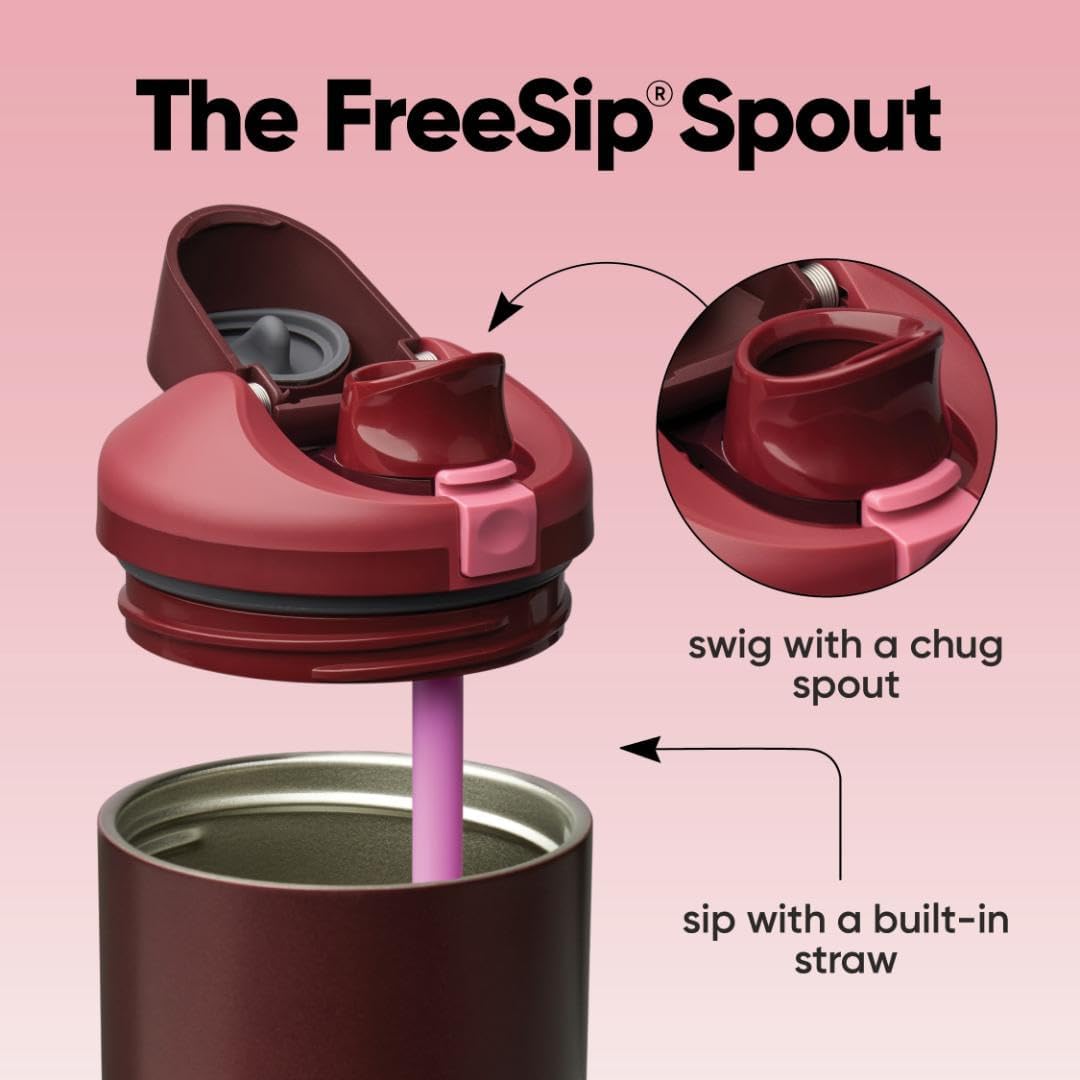 FreeSip® Tumbler 40oz - Black Cherry | PREVENTA