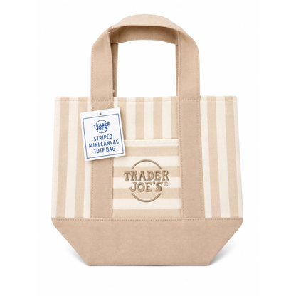 Striped Mini Canvas Tote Bag