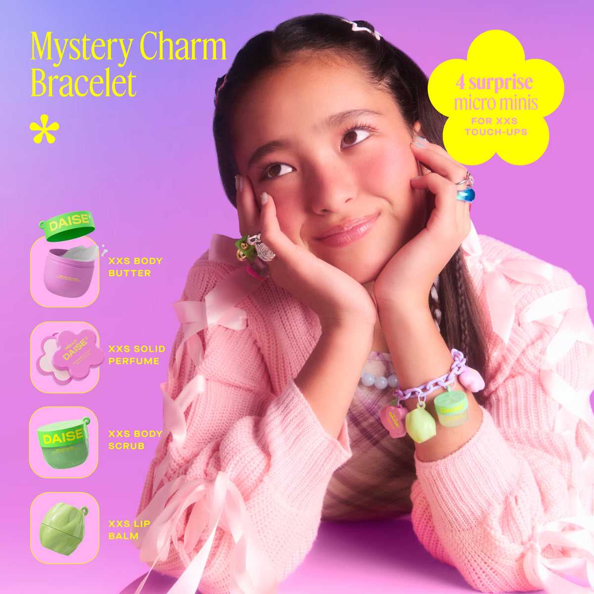 Mystery Charm Bracelet With Real Beauty Micro Minis