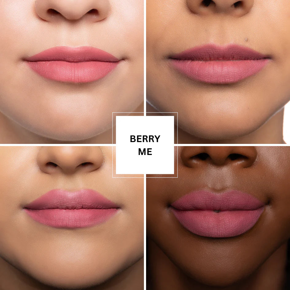 Wooden Lip Pencil Set - Wine