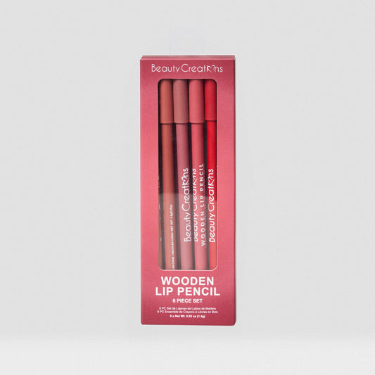 Wooden Lip Pencil Set - Wine