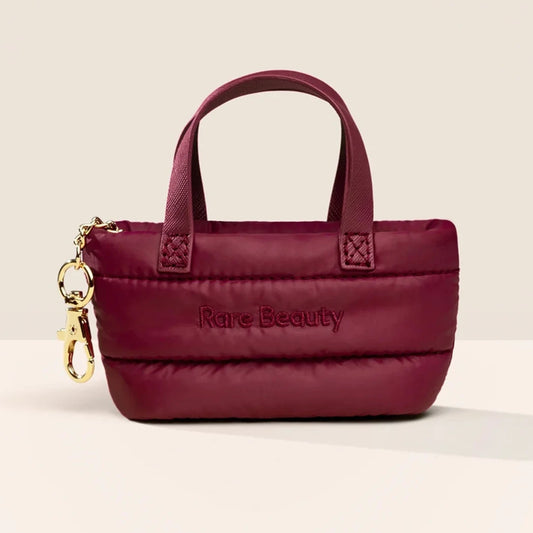 Mini Puffy Tote Keychain Merlot