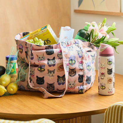 Cat Collage Market Tote Bag | PREVENTA