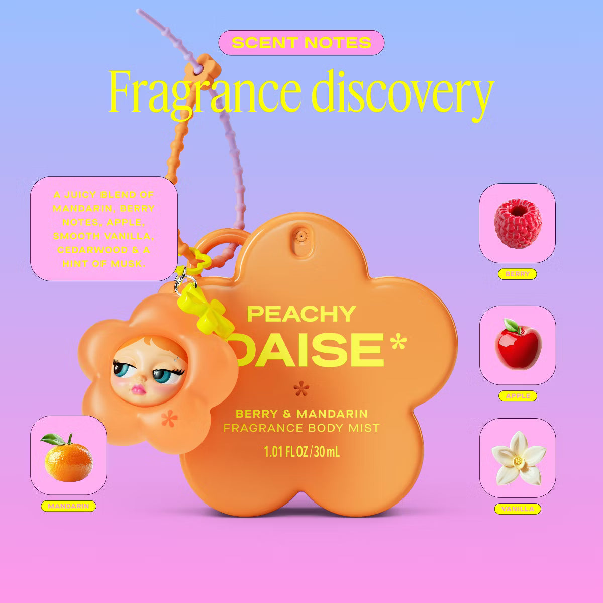 DAISE Peachy Mini Body Mist + Charm