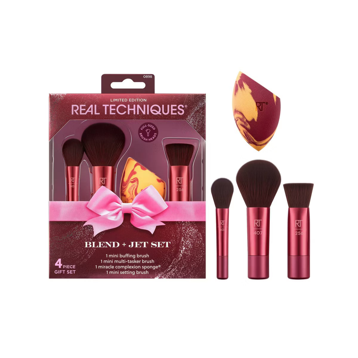 Mini Make Up Brush And Sponge Gift Set