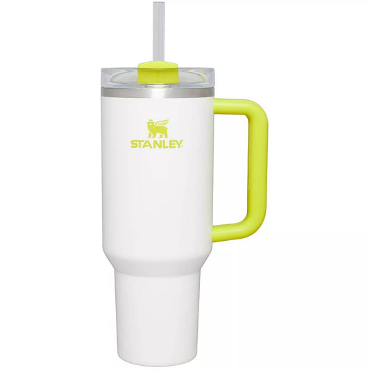 Stanley Stainless Steel H2.0 Flowstate™ Quencher Tumbler - White & Electric Yellow