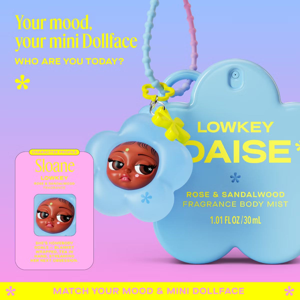 DAISE Lowkey Mini Body Mist + Charm