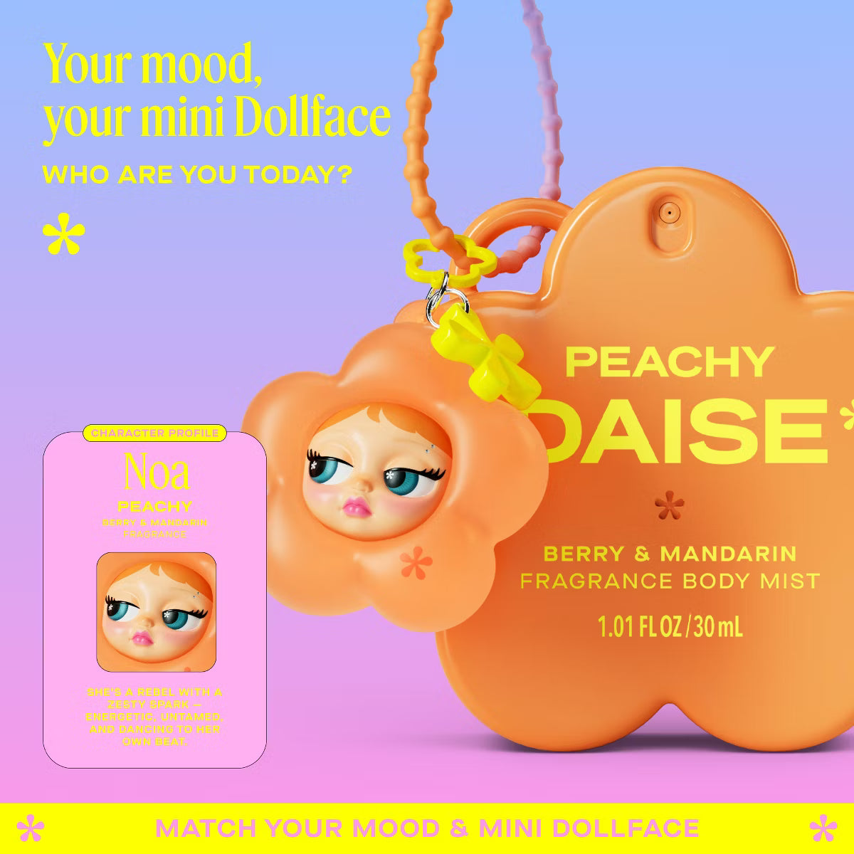 DAISE Peachy Mini Body Mist + Charm