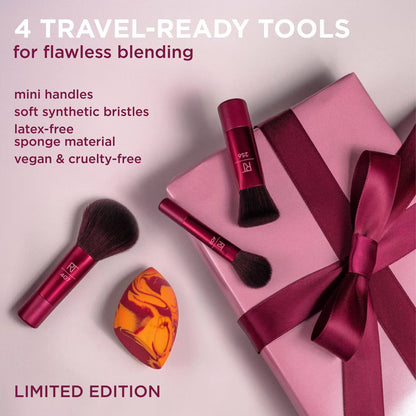 Mini Make Up Brush And Sponge Gift Set