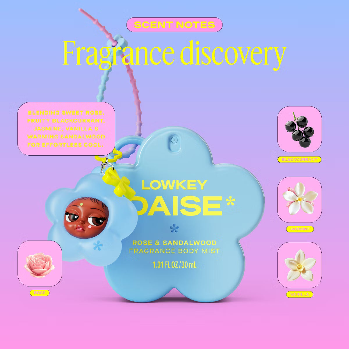 DAISE Lowkey Mini Body Mist + Charm