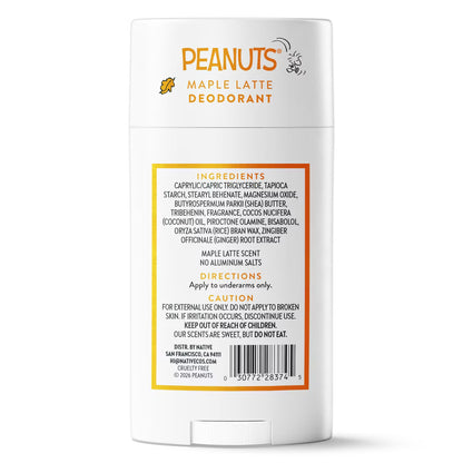 Native Peanuts Limited Edition Deodorant - Maple Latte | PREVENTA
