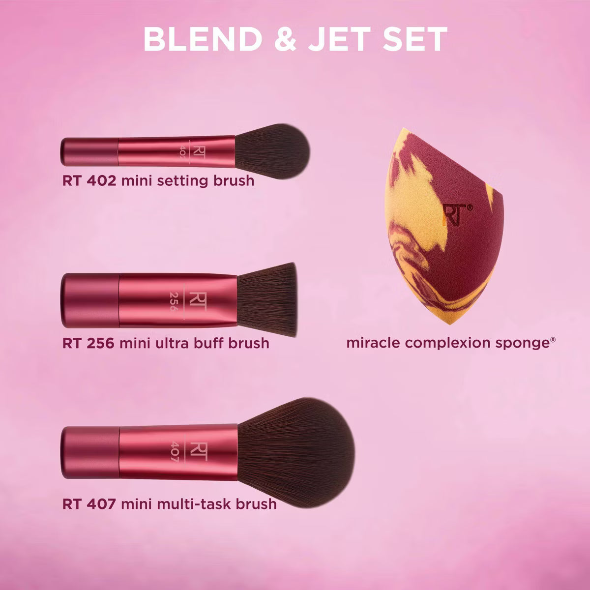 Mini Make Up Brush And Sponge Gift Set