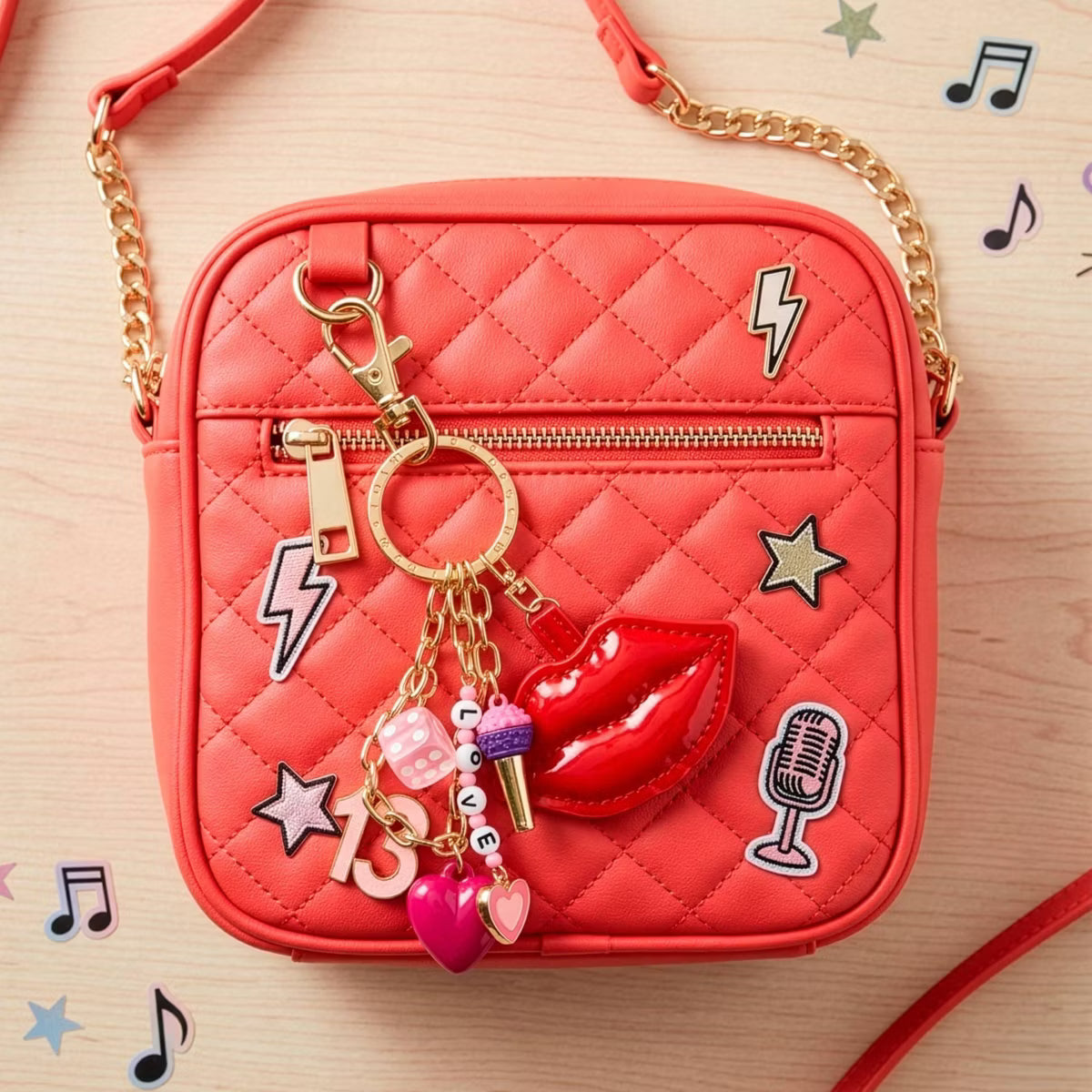 Sparkle Pop Star Bag Charm