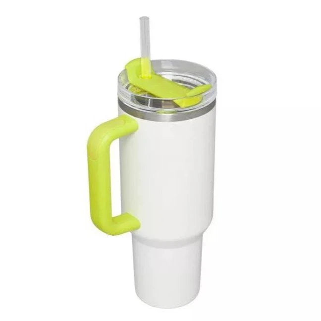 Stanley Stainless Steel H2.0 Flowstate™ Quencher Tumbler - White & Electric Yellow