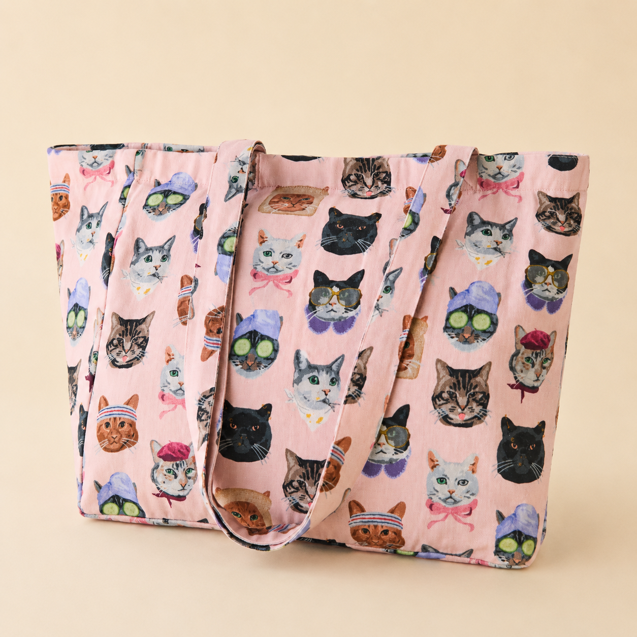 Cat Collage Market Tote Bag | PREVENTA