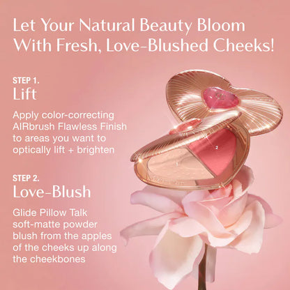 Pillow Talk Beauty Soulmates Airbrush Flawless Finish Brightening & Blush Powder Palette