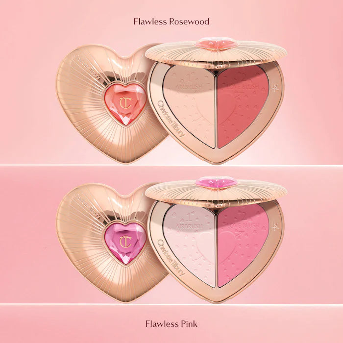 Pillow Talk Beauty Soulmates Airbrush Flawless Finish Brightening & Blush Powder Palette