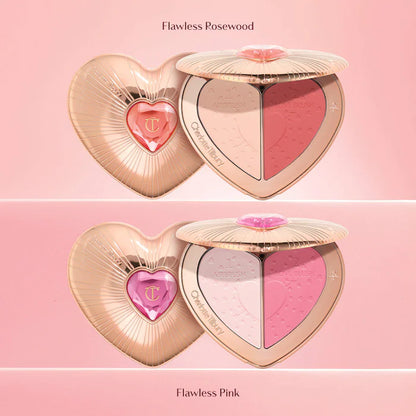 Pillow Talk Beauty Soulmates Airbrush Flawless Finish Brightening & Blush Powder Palette
