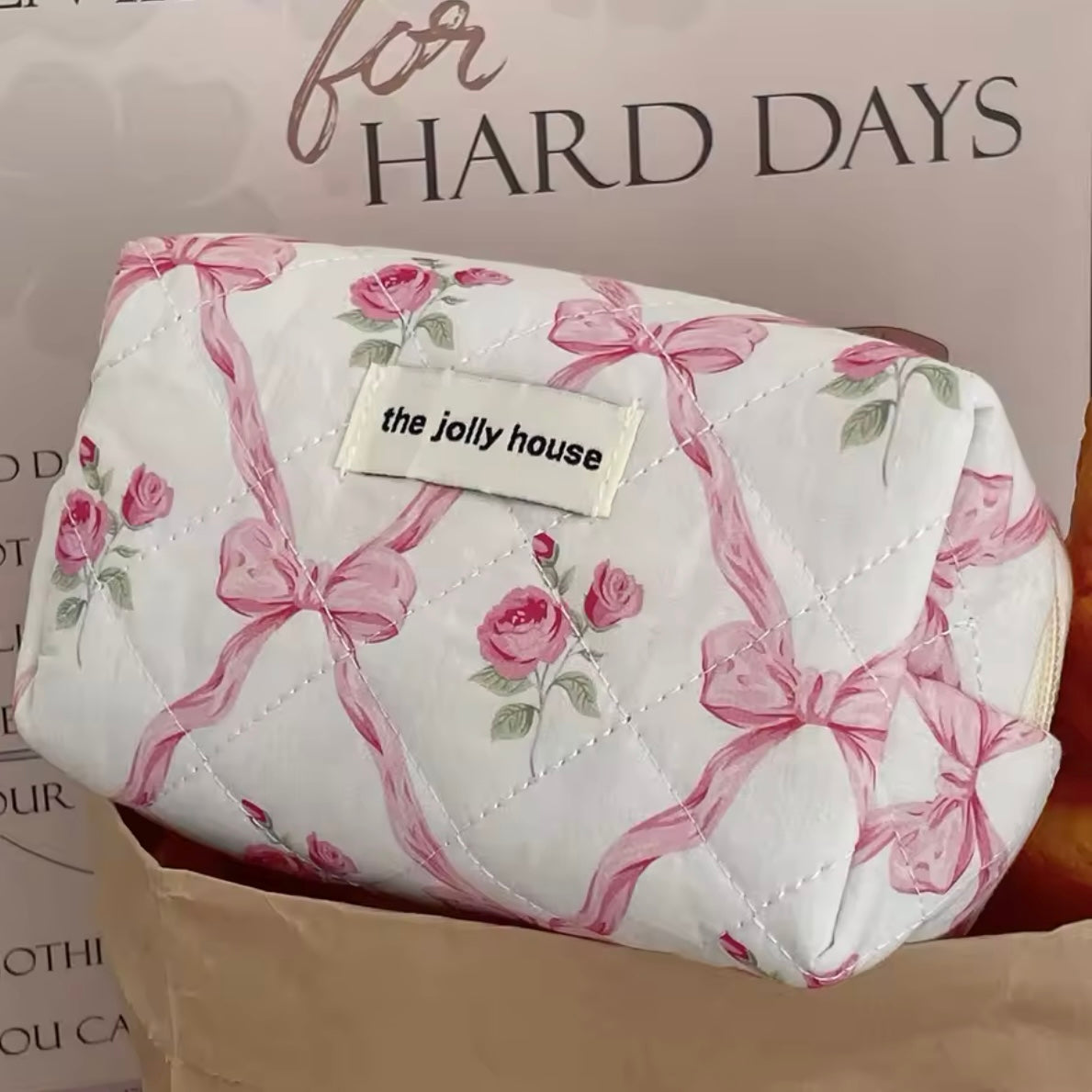 Pink Coquette Makeup Bag