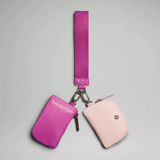 Dual Pouch Wristlet - Pow Pink Tone/Flush Pink