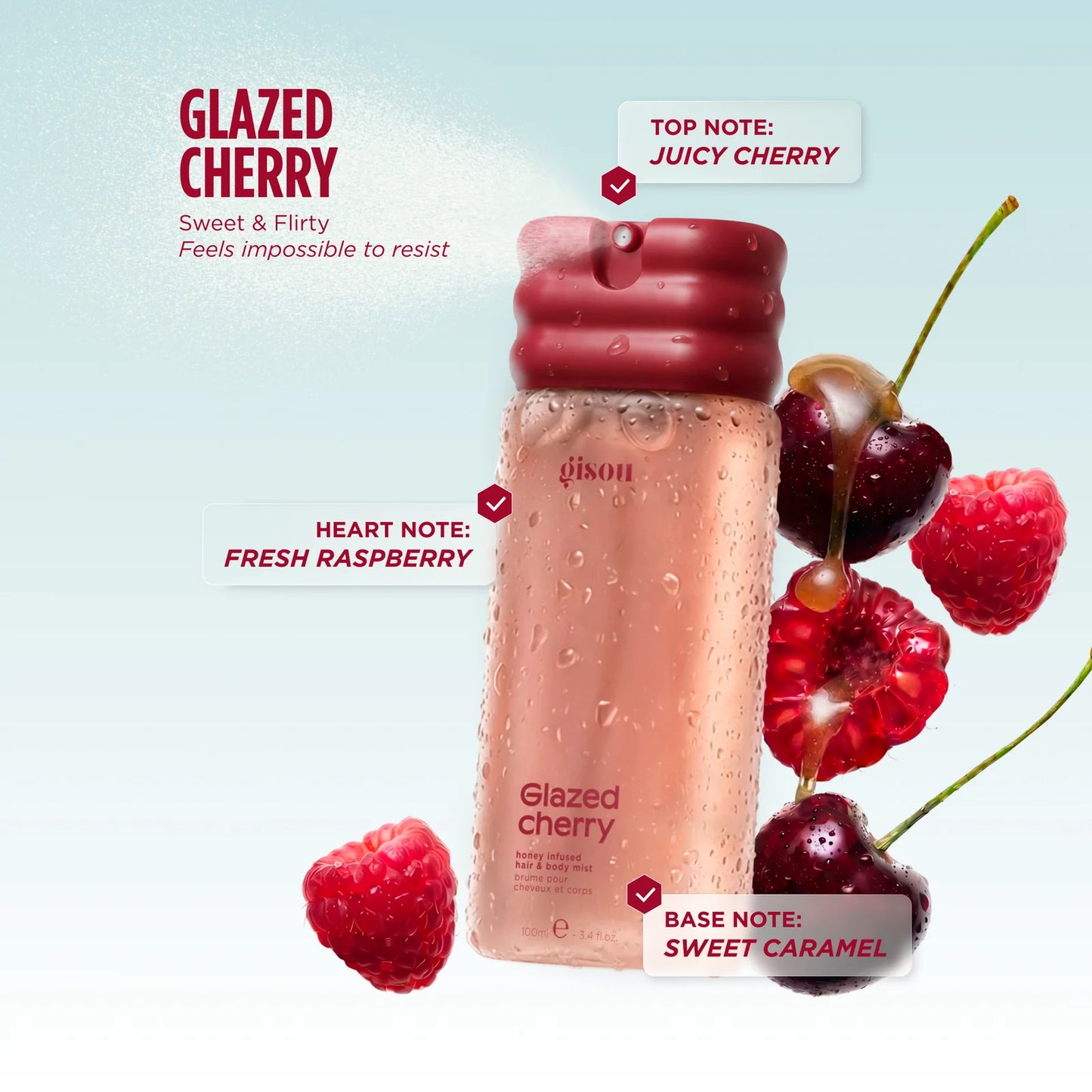 Honey Infused Hair & Body Mist - Glazed Cherry | PREVENTA