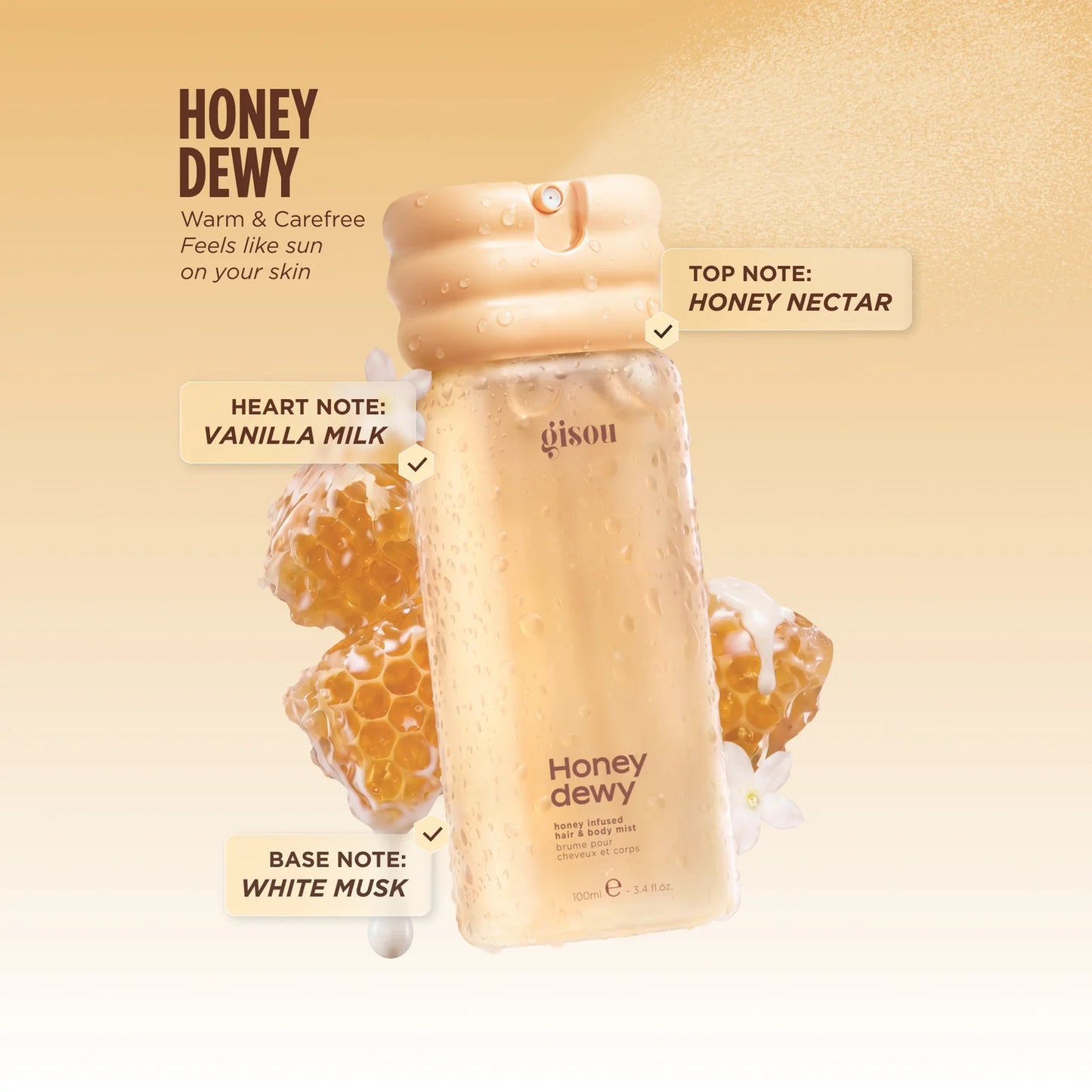 Honey Infused Hair & Body Mist - Honey Dewy | PREVENTA
