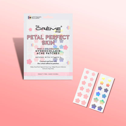 Petal Perfect Skin Hydrocolloid Acne Patches - Pink & Holographic
