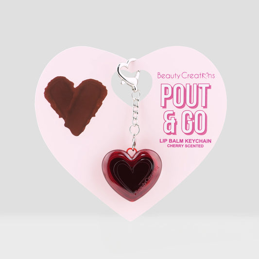 Pout & Go Lip Balm Keychain - Cherry