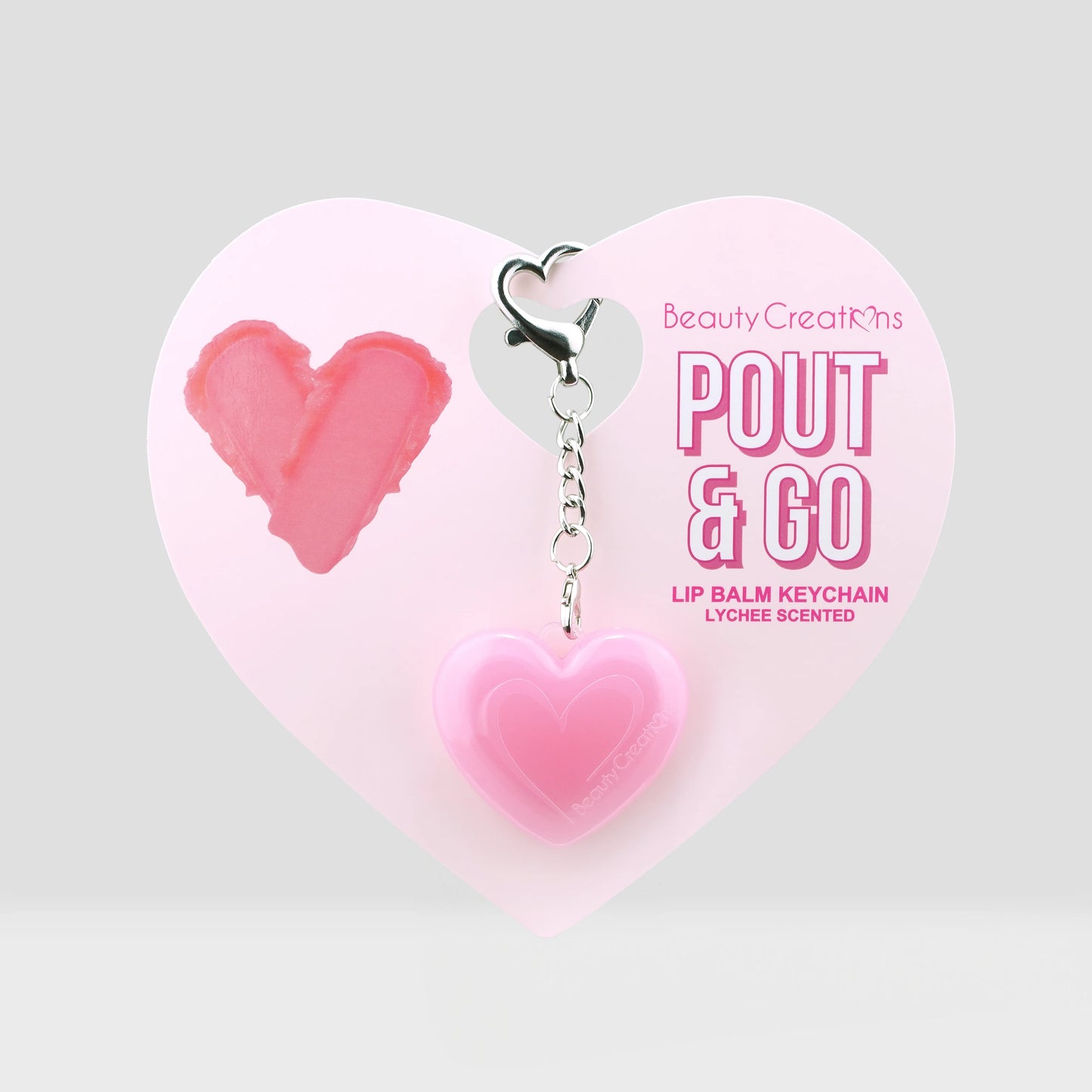 Pout & Go Lip Balm Keychain - Lychee