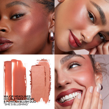 Mini Major Headlines Double-Take Crème & Powder Blush Duo | PREVENTA