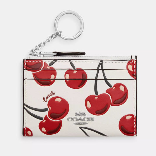 Mini Skinny Id Case With Cherry Print | PREVENTA