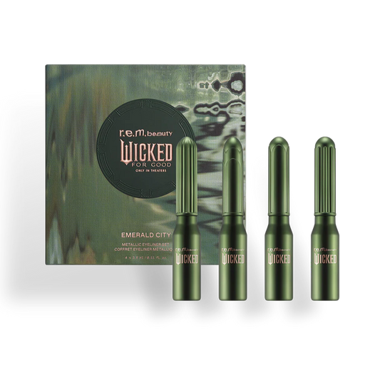 r.e.m. beauty x Wicked: For Good Emerald City Metallic Eyeliner Set | PREVENTA