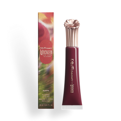 r.e.m. beauty x Wicked: For Good Poppy Plumping Lip Gloss - Plum Petals | PREVENTA