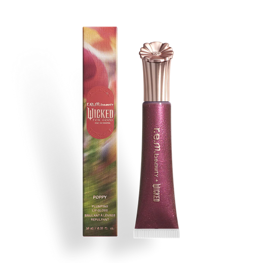 r.e.m. beauty x Wicked: For Good Poppy Plumping Lip Gloss - Pretty As A Poppy | PREVENTA